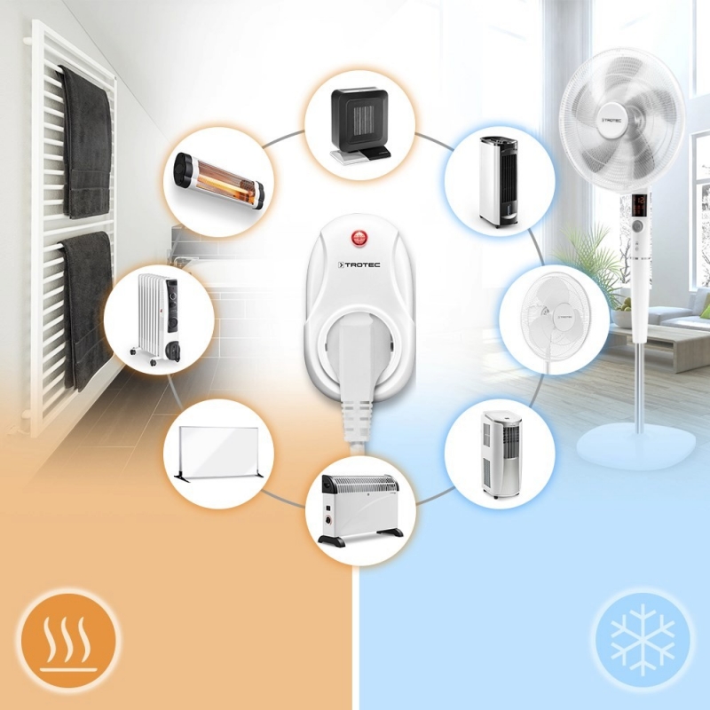 Termostat și Priză Wireless Trotec BN35, 20m, cu Ceas - imagine 8