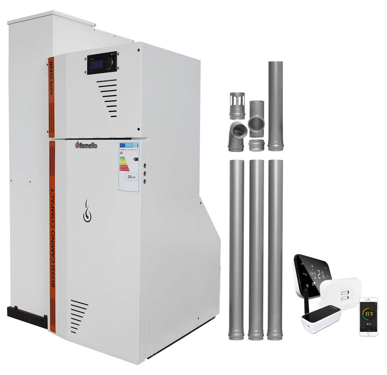 Fornello Camino Compact 25kW | Centrală Peleti Premium