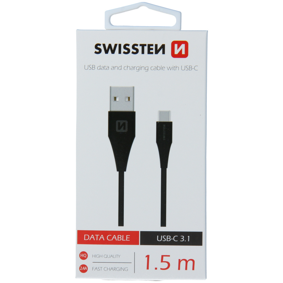 Cablu Swissten USB-C 1.5m Negru