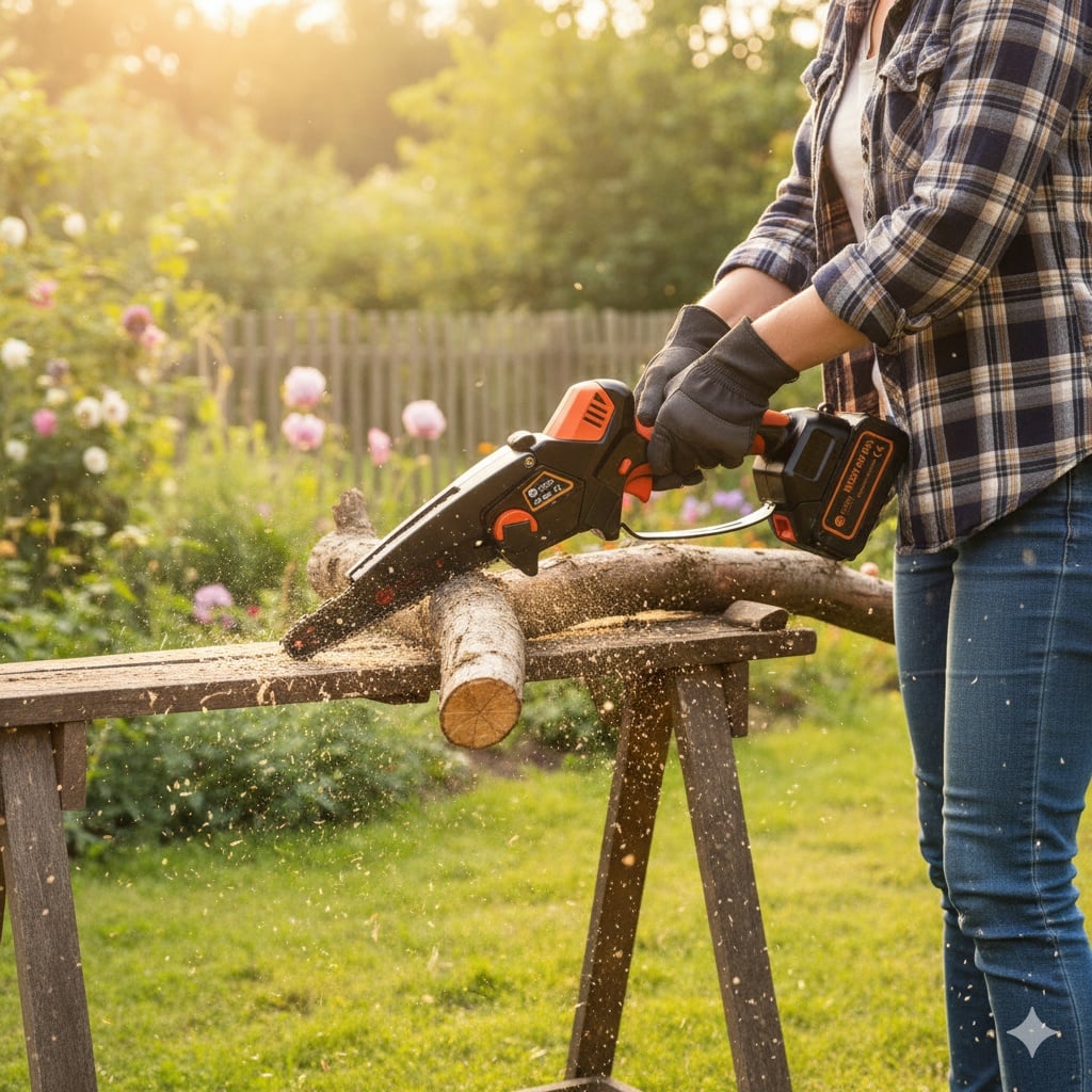 Drujbă Mini Electrică Edon MX294 cu 2 Acumulatori - imagine 5