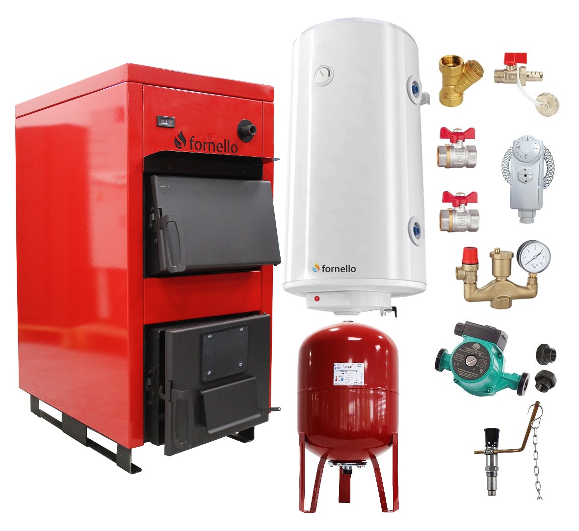 Pachet Centrală Fornello 35 kW Combustibil Solid