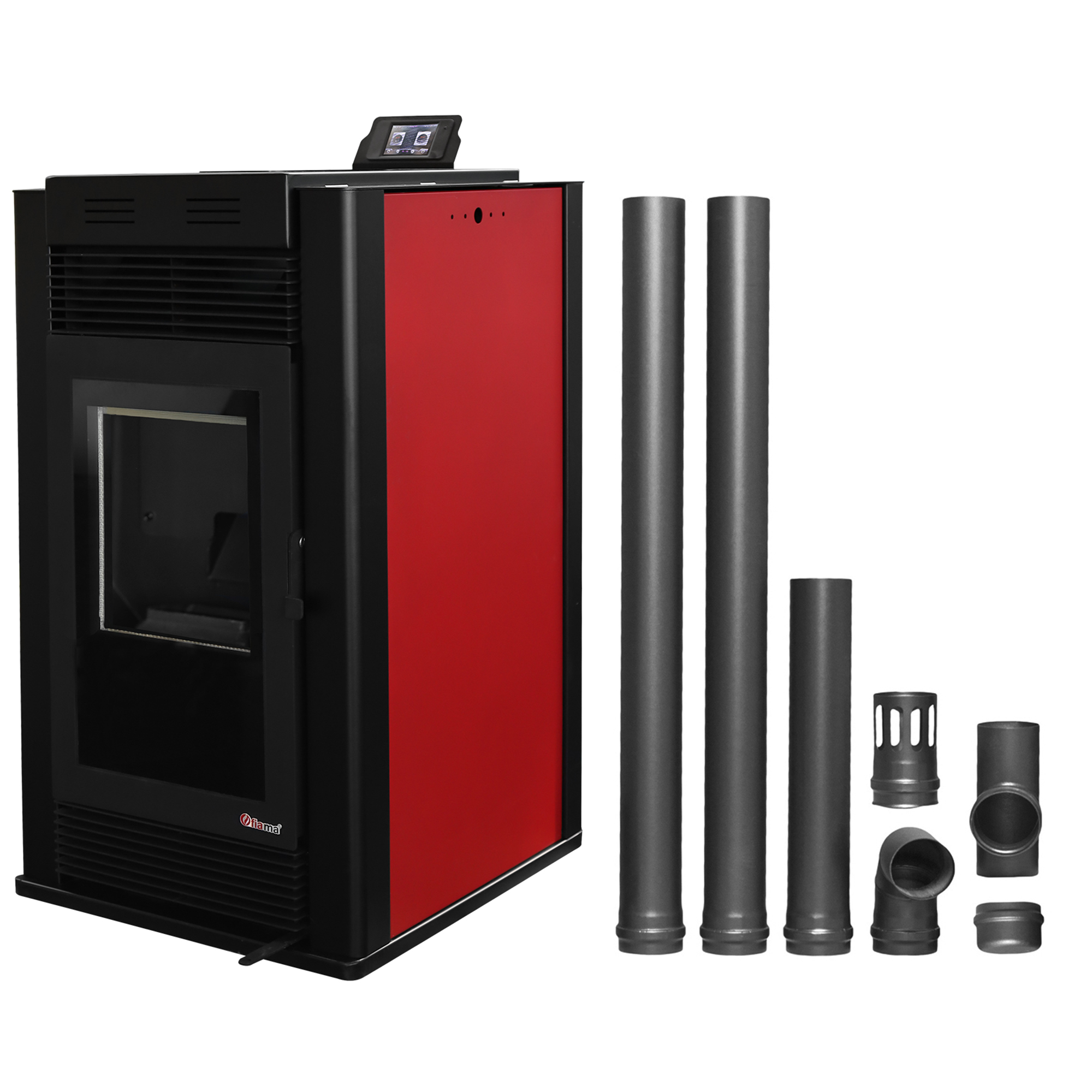 Semineu Fiama Maxima 14kW WiFi + Kit Evacuare