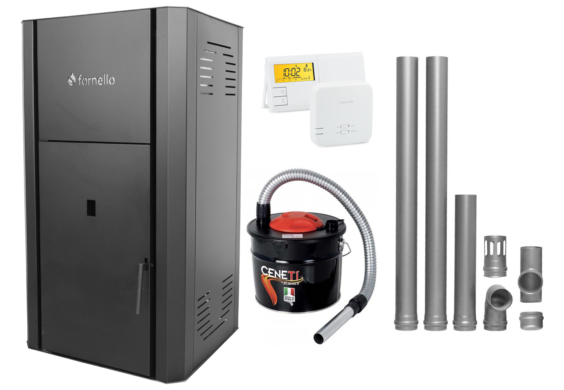 Centrala Peleti Fornello Primo 30kW - Pachet Complet