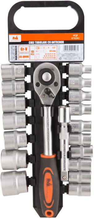 Set Chei Tubulare 1/2" 8-32mm Evotools 19buc - imagine 2
