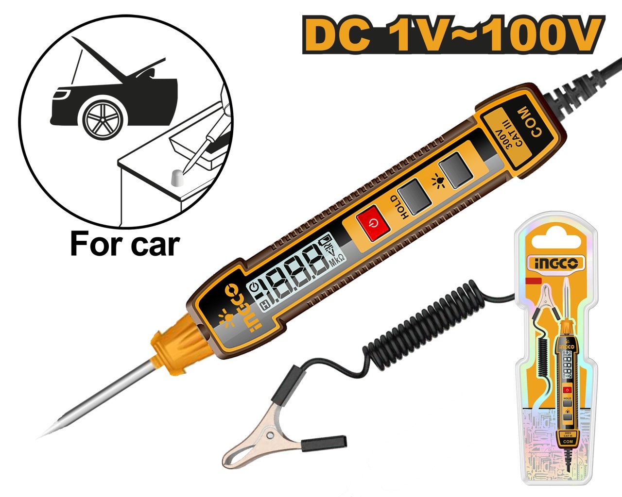 Șurubelniță Control Digitală Ingco HSDT41001, 1-100V DC