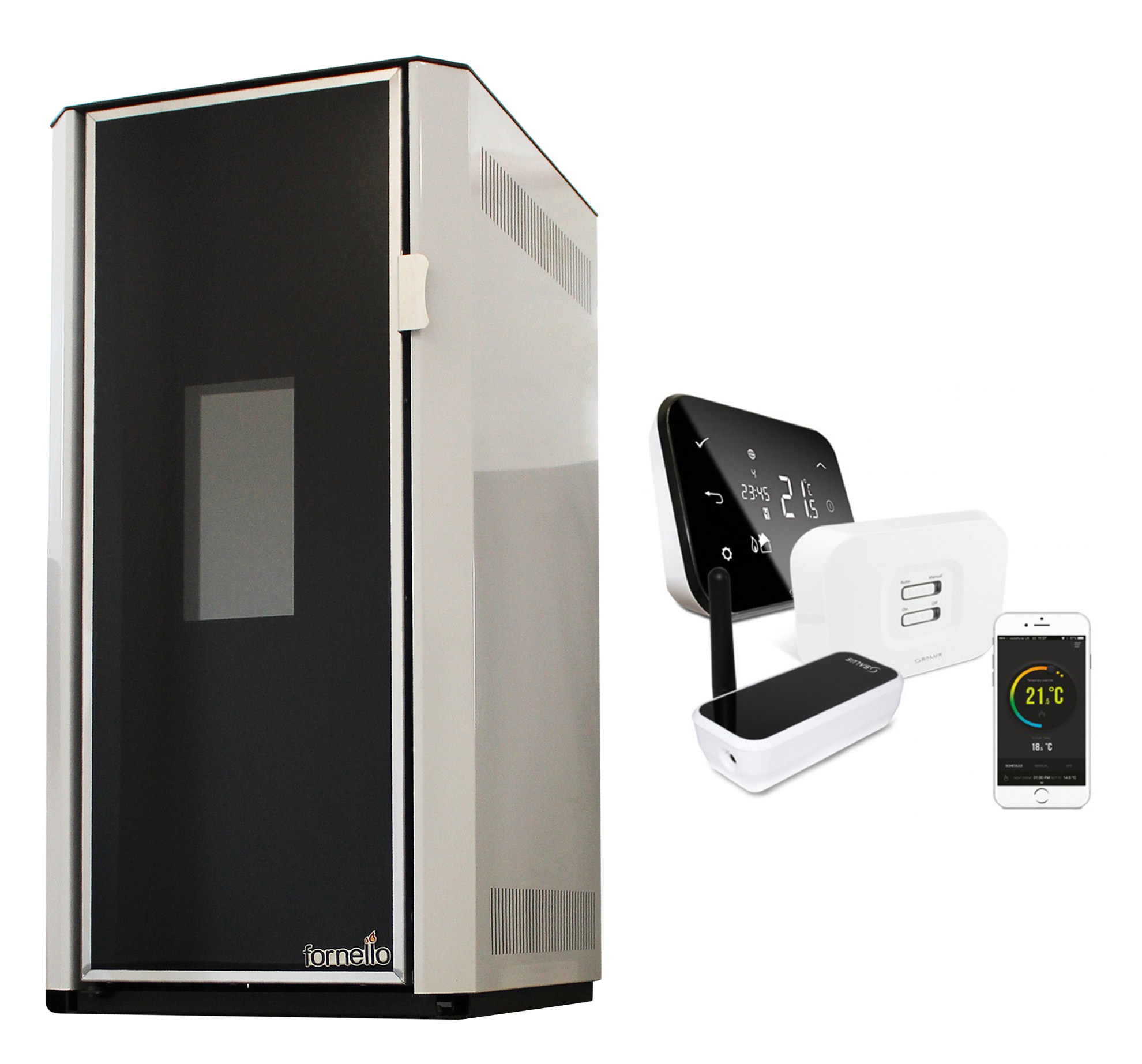 Termosemineu Fornello Lidya 25 kW Control Wi-Fi Complet
