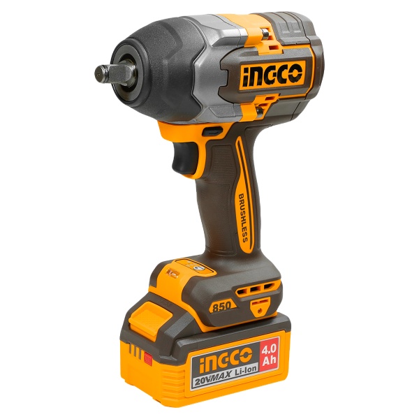 Masina de insurubat, cheie cu impact20V BL 1/2 850nm cu 2 x 4.0Ah cu baterie Ingco CIWLI2085 - imagine 5