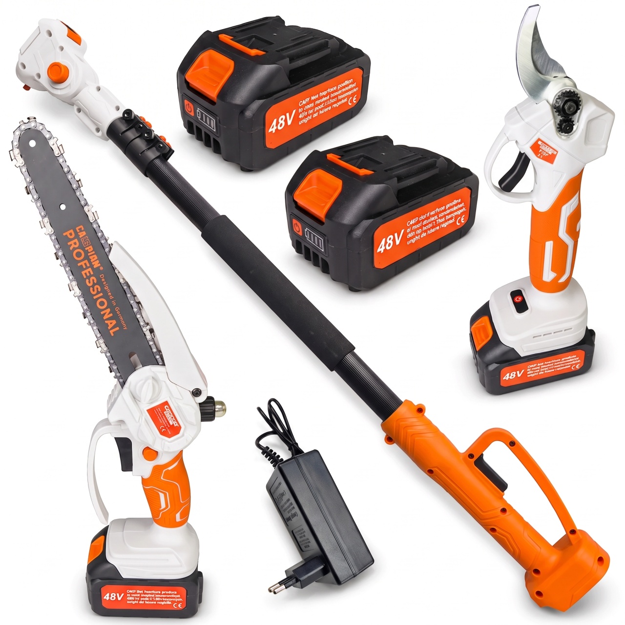 Set Drujbă și Foarfecă Electrică 48V Campion, Tijă 230 cm
