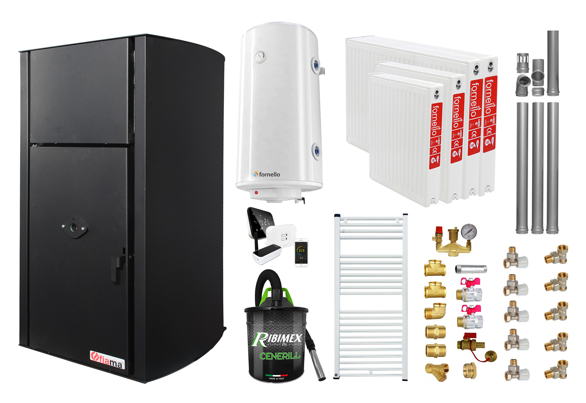 Pachet Complet Încălzire Fornello 25kW Control WiFi