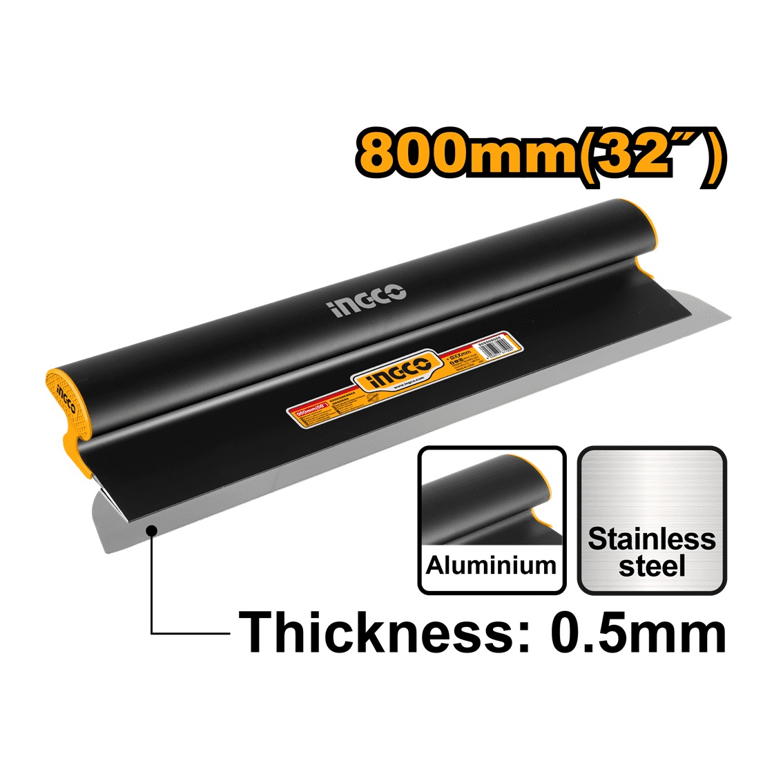 Gletiera INGCO 80cm inox profesională