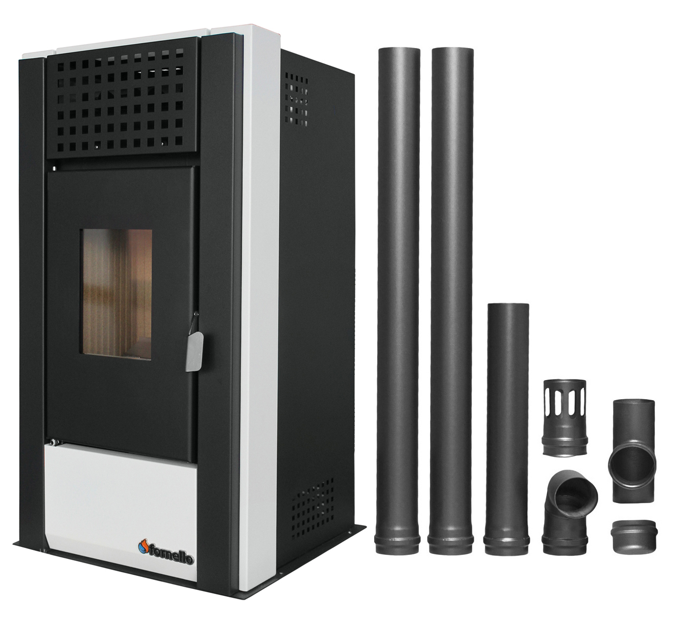 Semineu Peleti Fornello Magnesia 9KW + Kit Evacuare