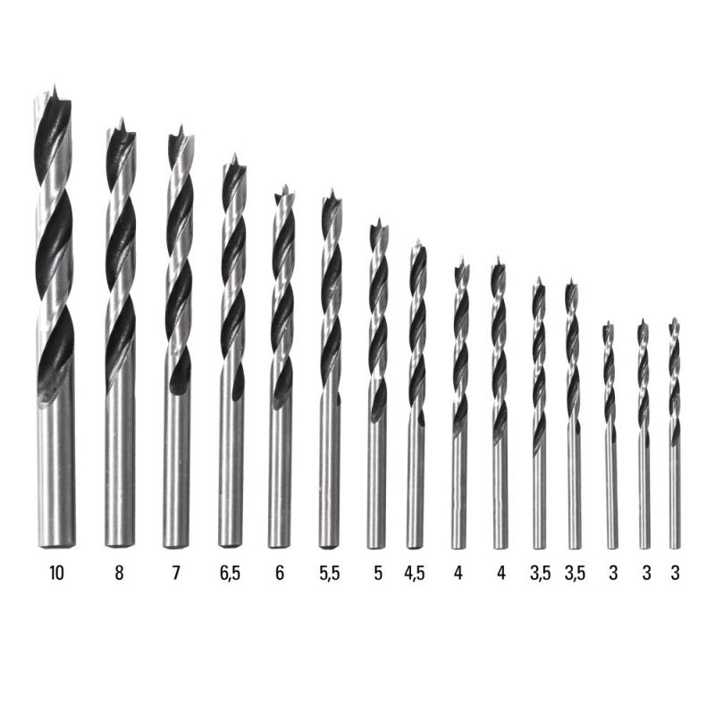 Set Burghie Lemn Trotec 15 buc 3-10mm - imagine 2