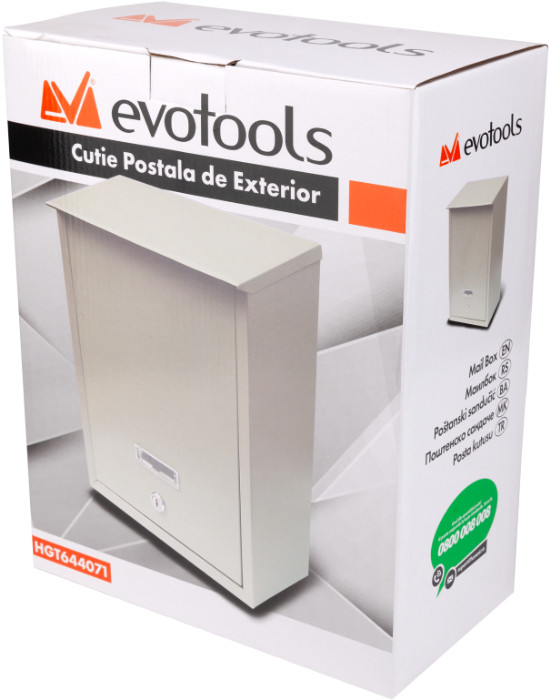 Cutie Postala Evotools cu 2 Chei - Gri - imagine 4