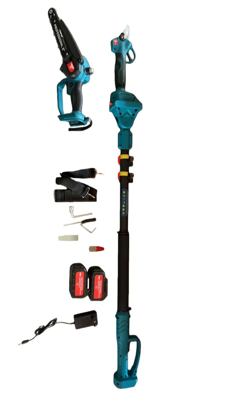 Set Campion Foarfeca + Minidrujba 48V 2 Baterii - imagine 6