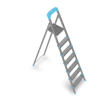 Scara Oțel Pliabilă 7 Trepte Scule365 - imagine 2