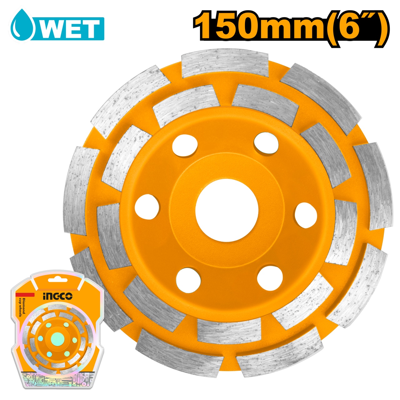 Disc Diamantat Slefuit Segmentat 125mm Ingco