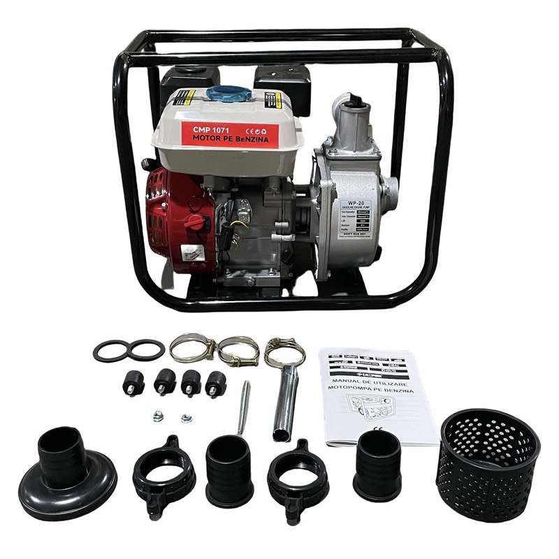 7.5cp Motopompa benzina 2 toli inch, 3600rpm, 200cmc, 4 timpi, 30m inaltime, Campion CMP1071 - imagine 2