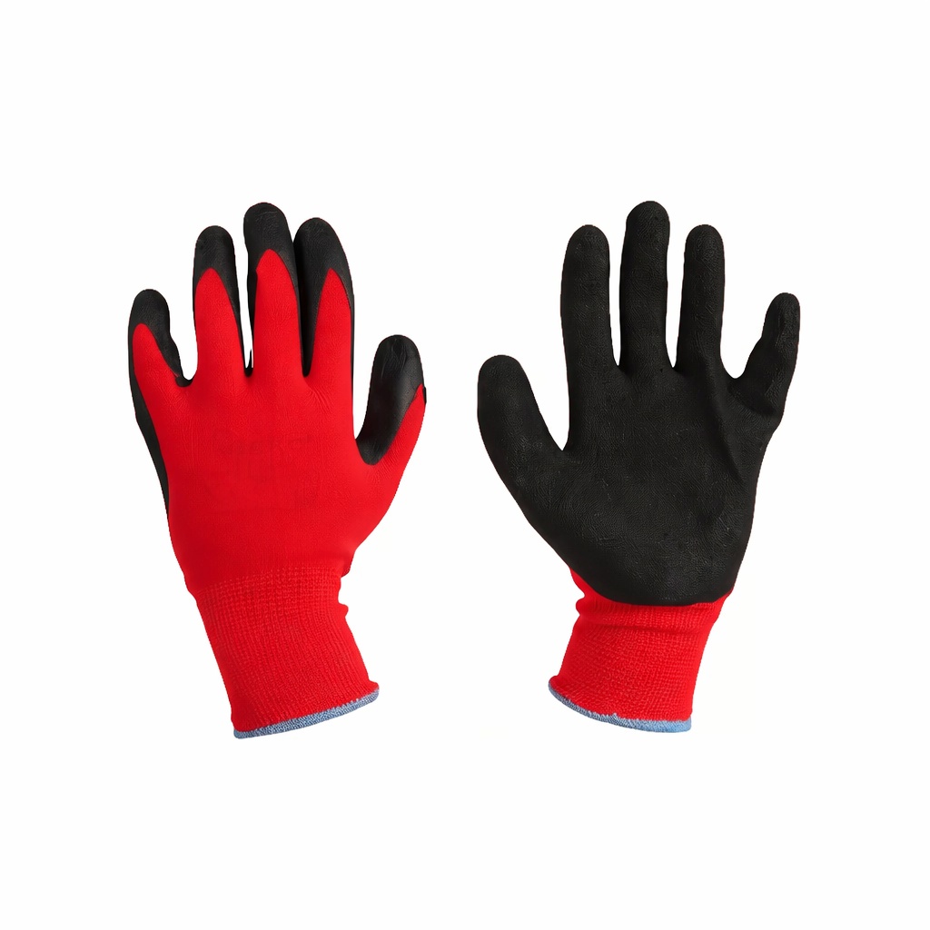 Mănuși protecție CMP1721 roșu/negru, antiderapante
