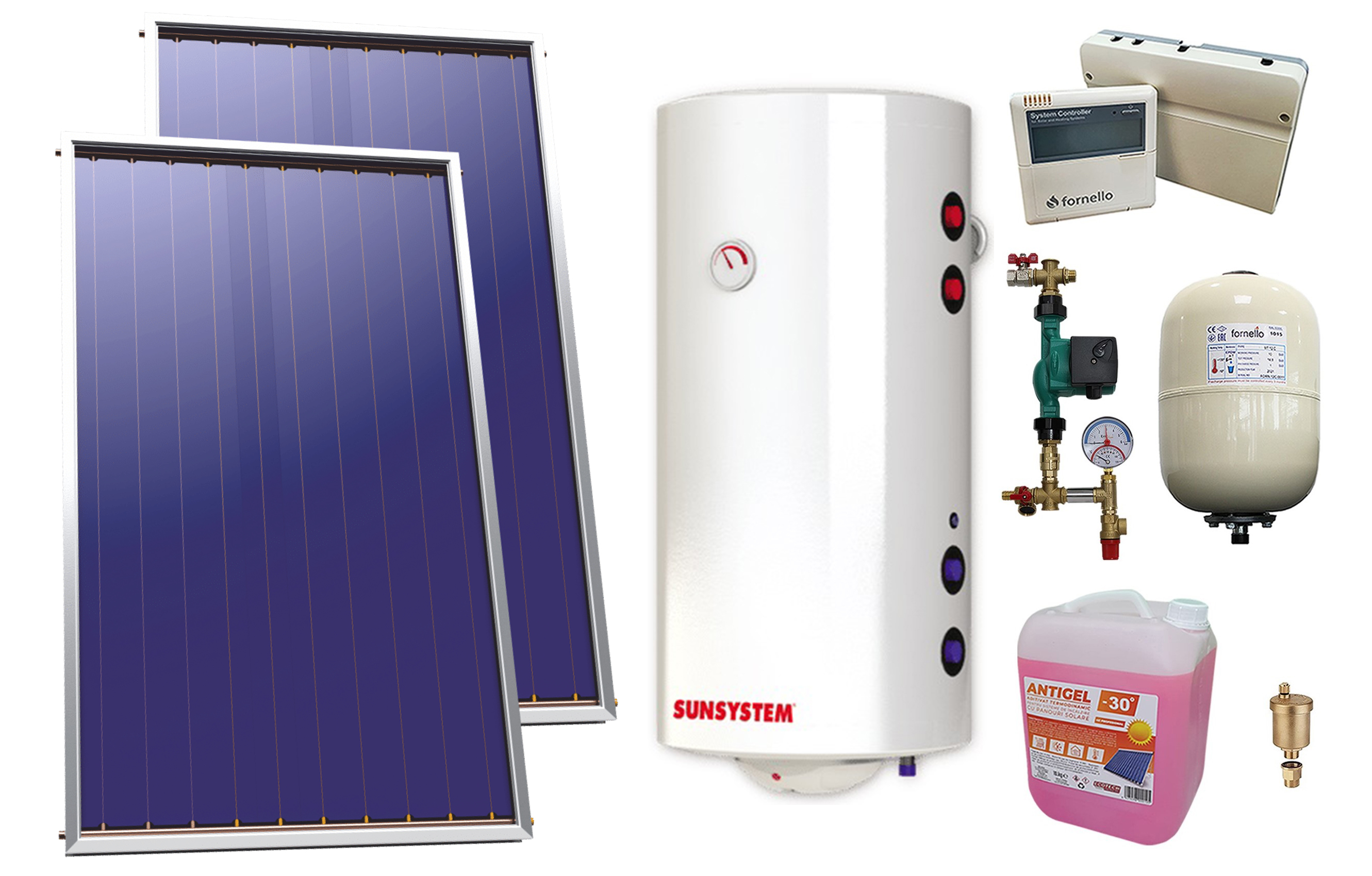 Pachet Solar Presurizat Sunsystem 2 Panouri 200L