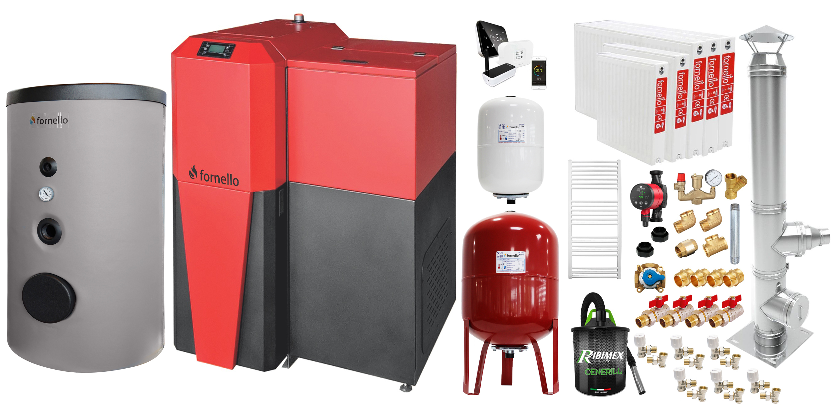 Pachet Centrală Mixtă Fornello Tera 28 kW