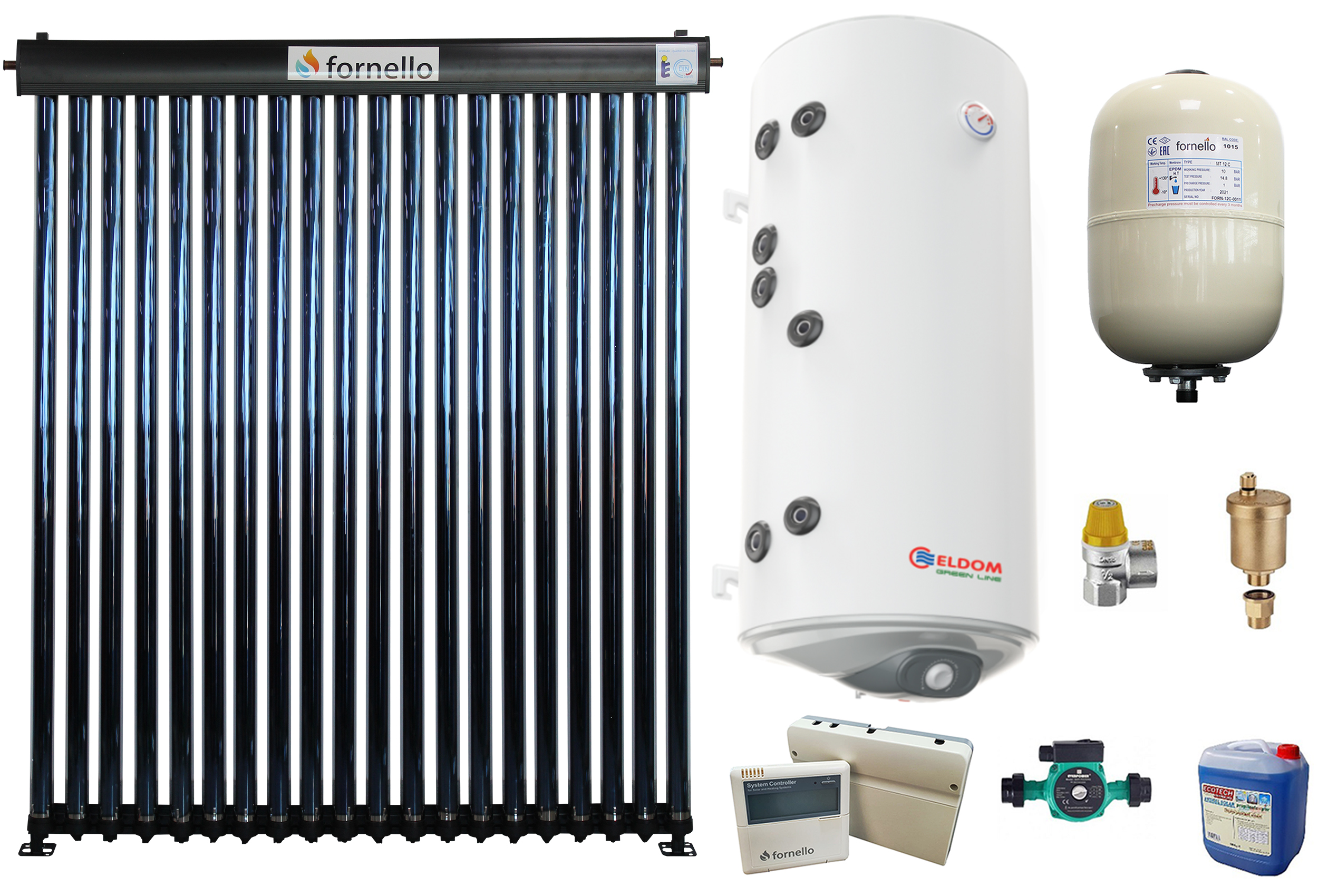 Kit Solar Presurizat Fornello 150L, 20 Tuburi