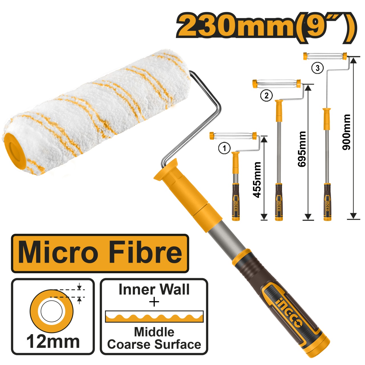 Trafalet Premium cu Maner Extensibil Microfibra