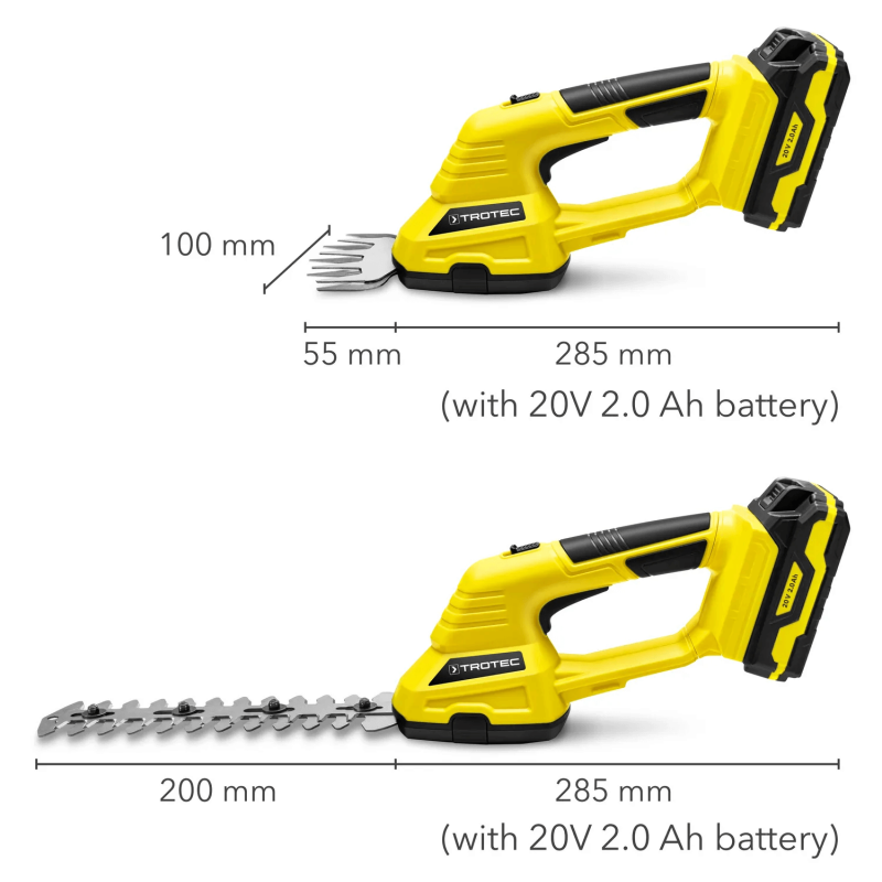 Foarfecă acumulator 2-in-1 iarbă/arbuști Trotec PGSS 10-20V - imagine 4