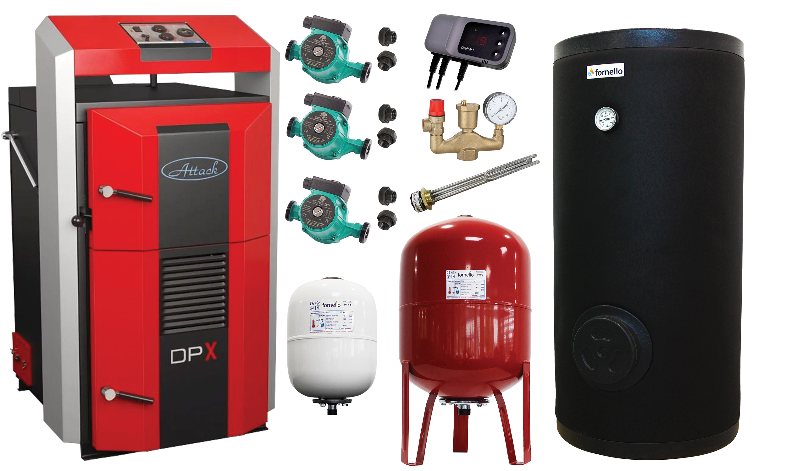 Cazan Attack DPX 45kW - Pachet Premium Incalzire