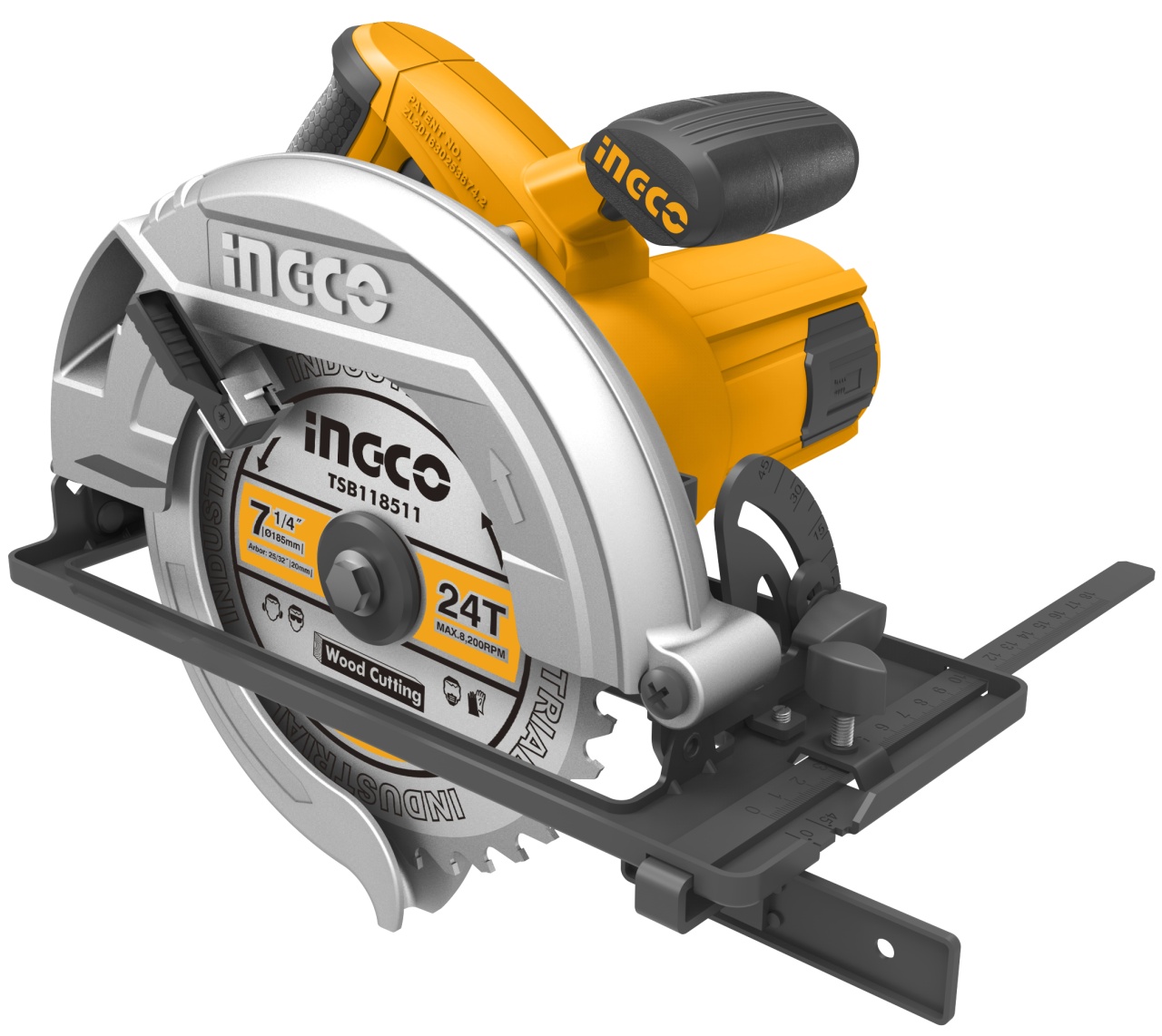 Fierastrau Circular 1600W 185mm 5000 rpm, Ingco CS18568 - imagine 2