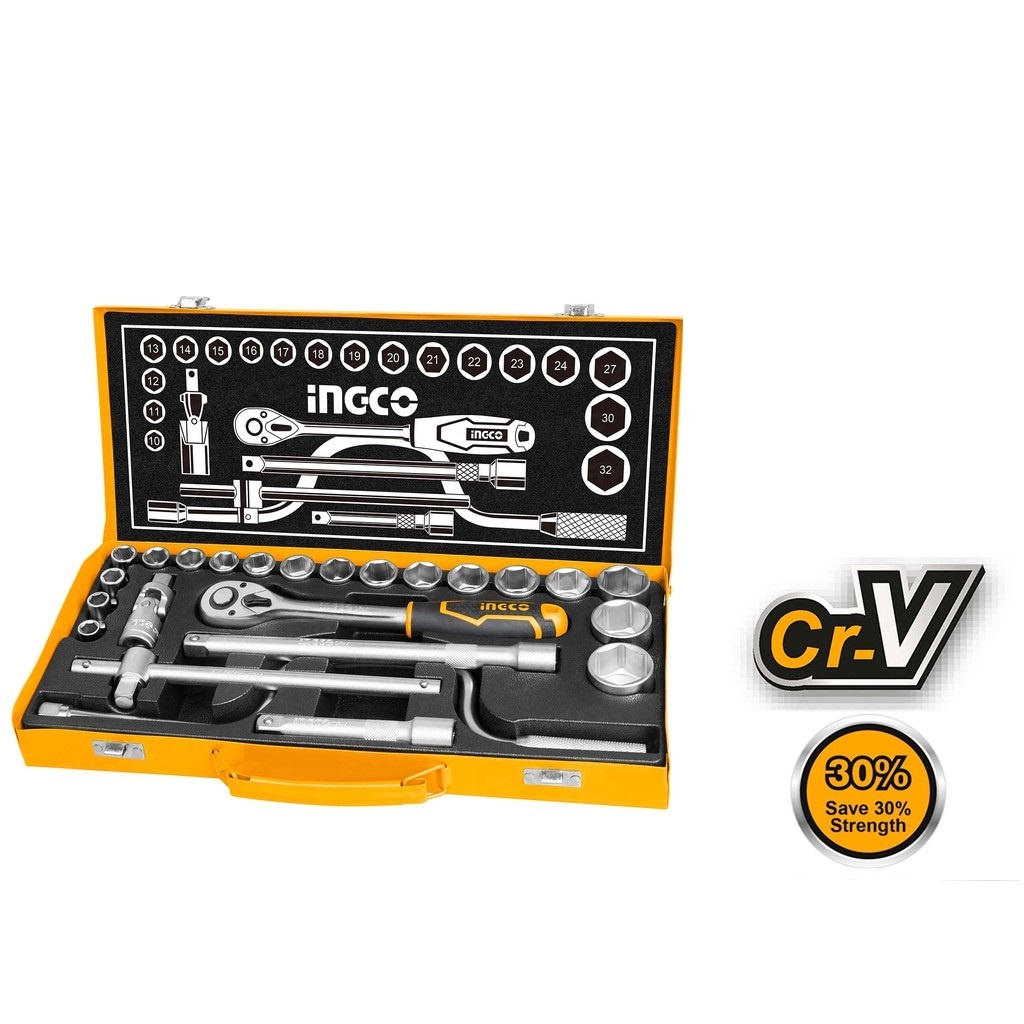 Trusa Chei Tubulare 1/2" 24 Buc Cutie Metal - imagine 2