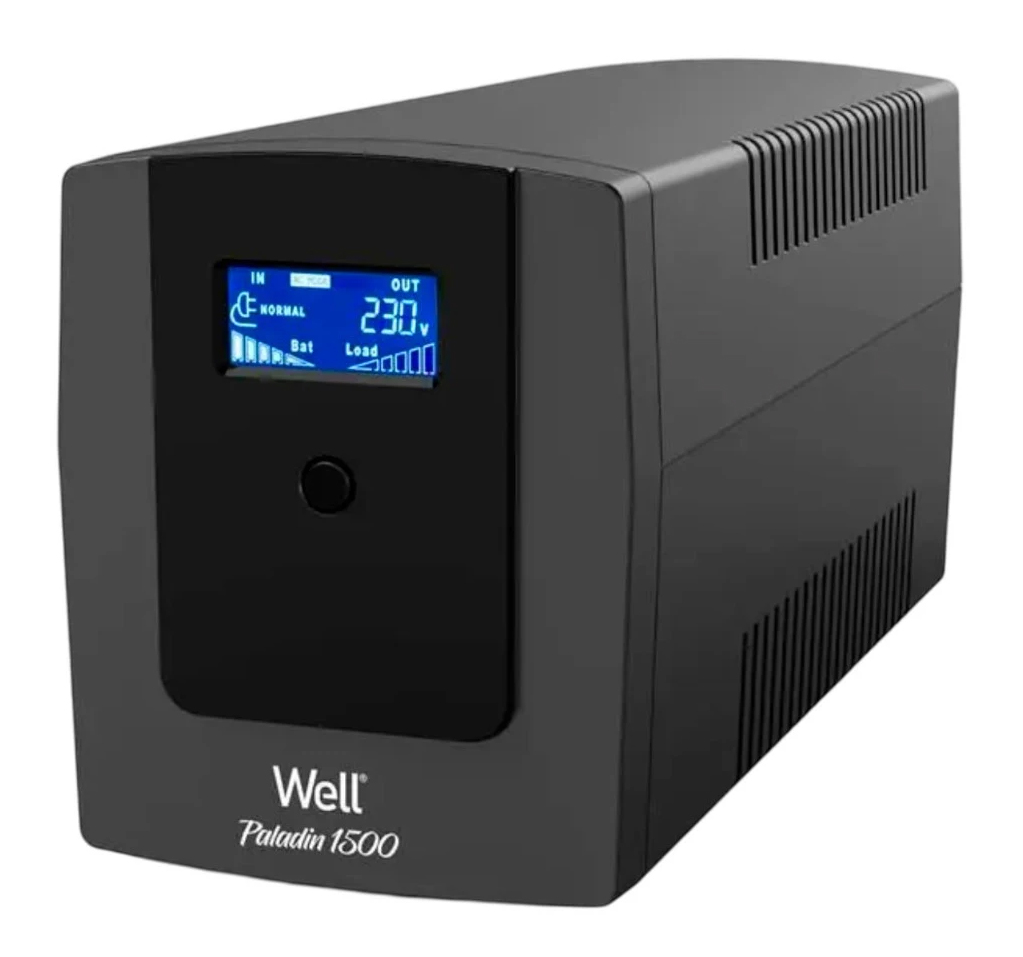 UPS line interactiv, centrale termice, Well Paladin 230V 1500VA/900W, afisaj LCD, sursa neintreruptibila cu unda sinusoidala pura