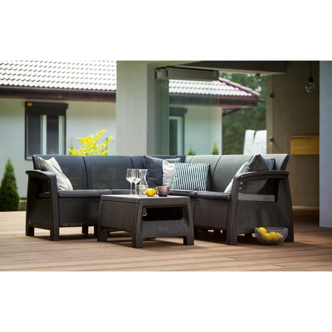Set Gradina Coltar Corfu Relax Grafit - imagine 6