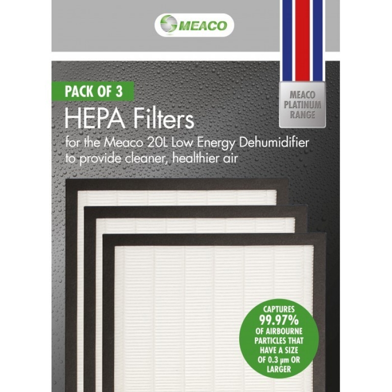 Set 3 Filtre HEPA Meaco Platinum - imagine 3