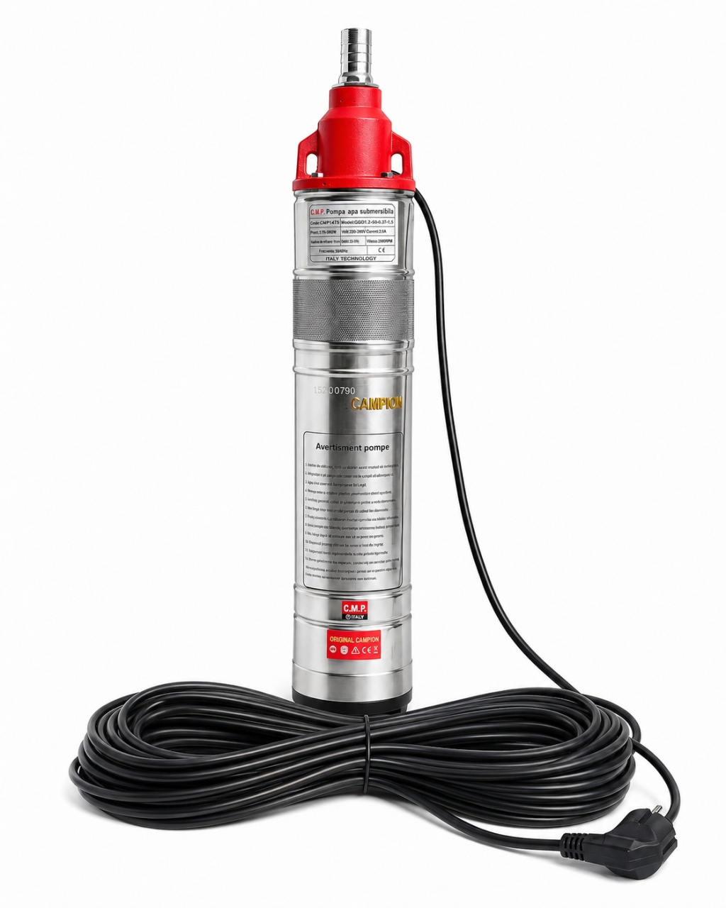 Pompa Submersibila Campion 1500W, Inox, 140m - imagine 4