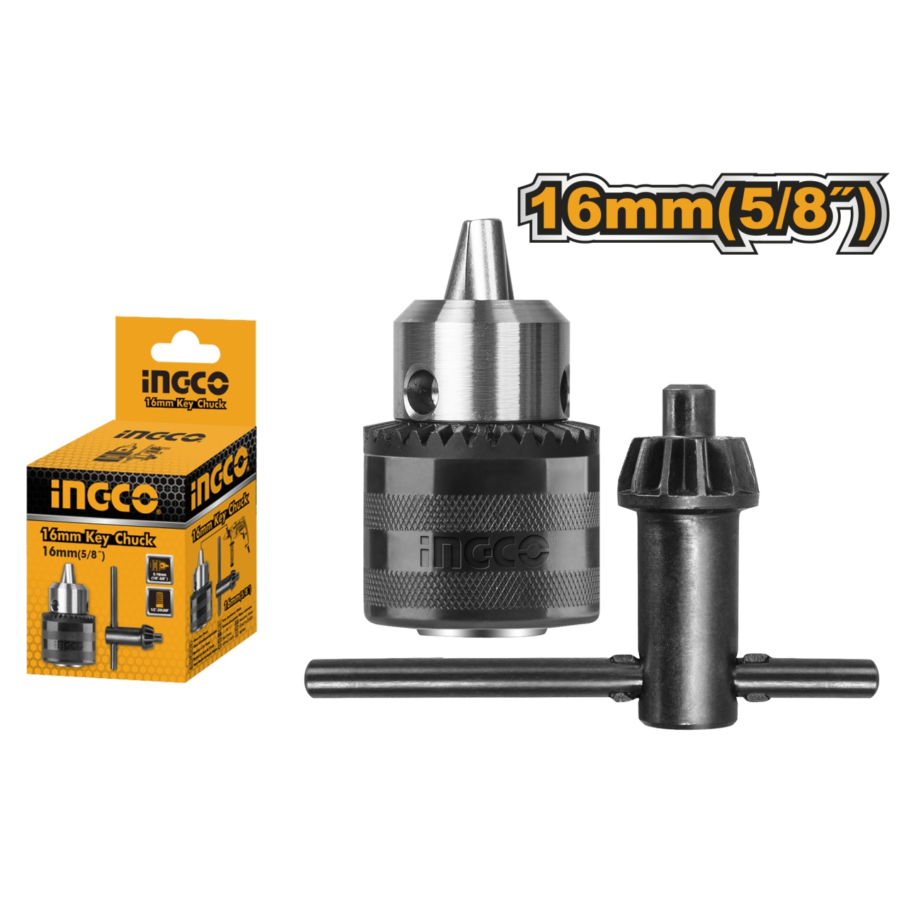 Mandrina INGCO 16mm cu Cheie KC1601 - imagine 2