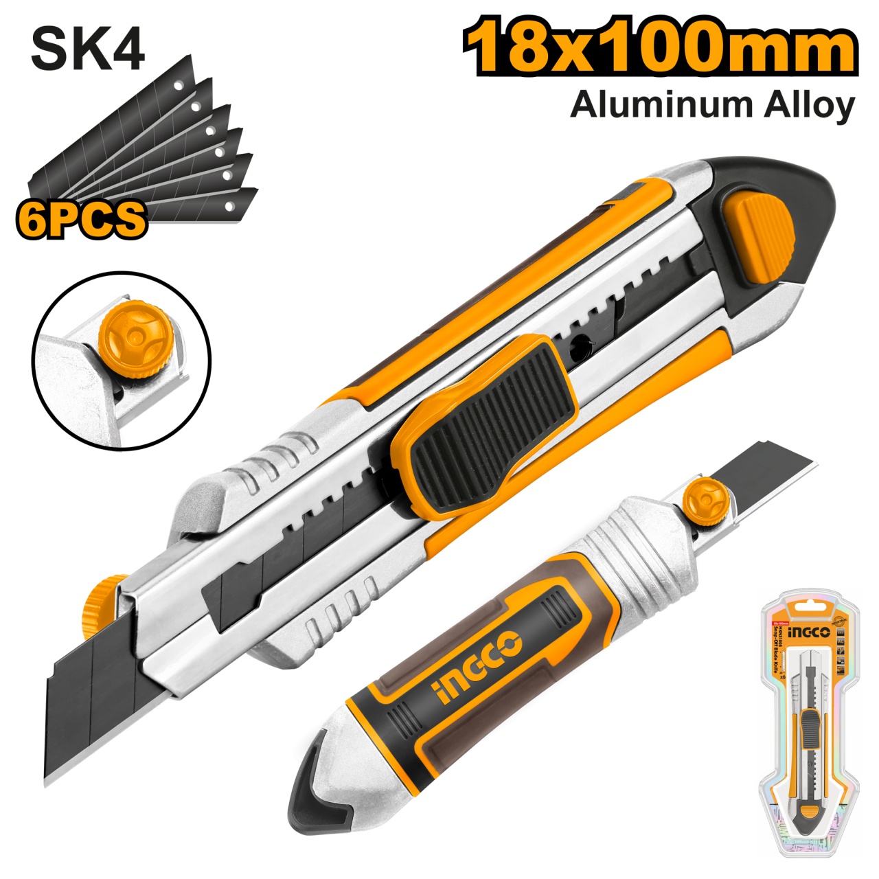Cutter INGCO HKNS1808 cu 6 lame rezervă