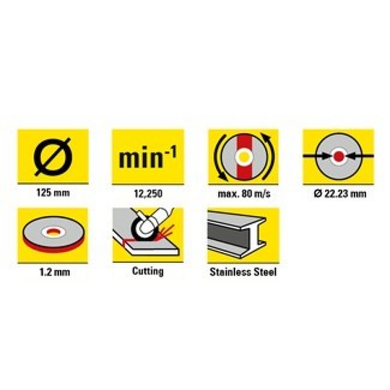 Disc de tăiere inox Trotec AD-125-MI, pachet 12 bucăți - imagine 3