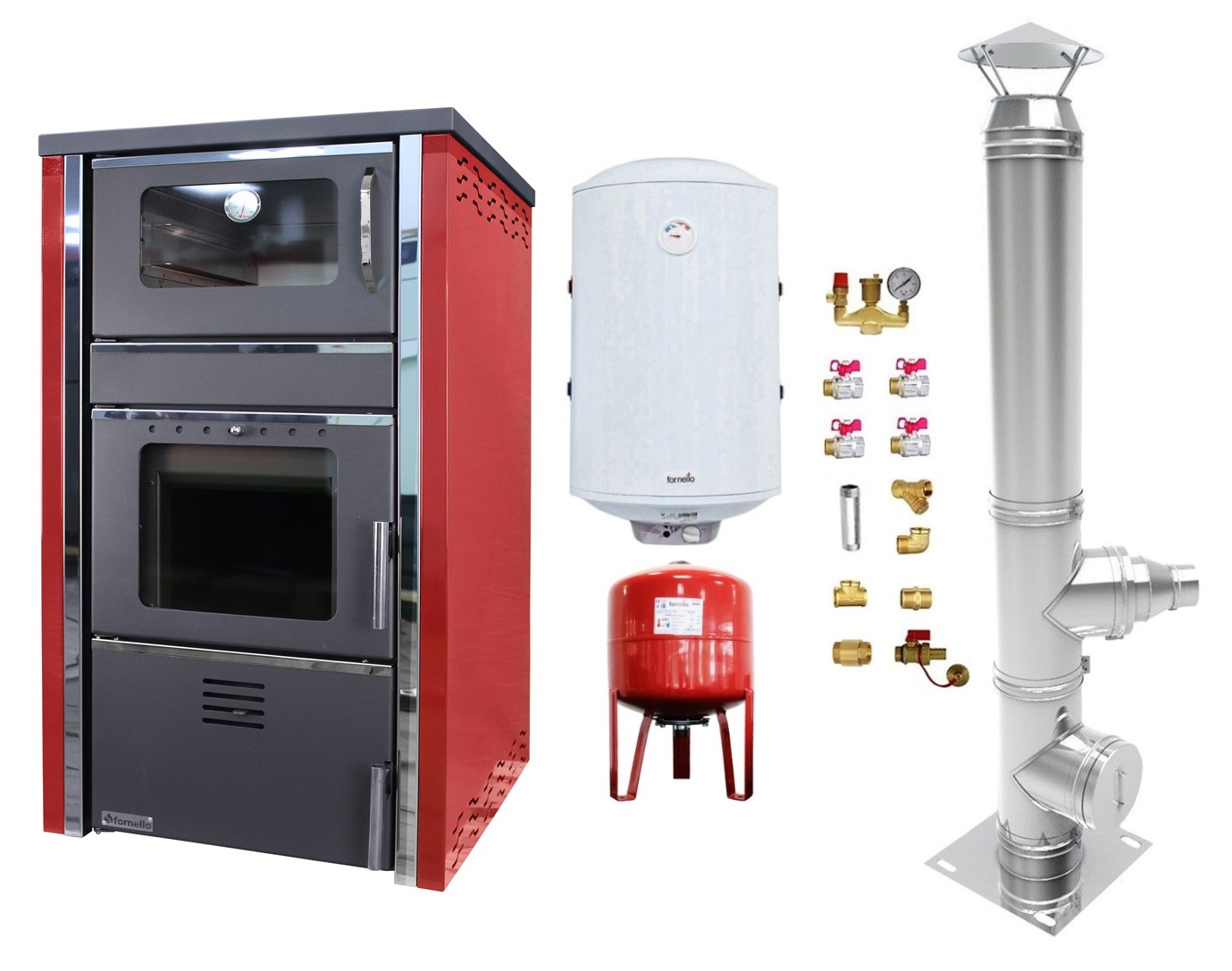 Pachet Termosemineu Fornello Avanos 32kW Red