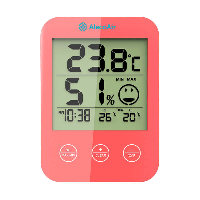 Termohigrometru AlecoAir M02 RED cu Diagramă de Confort
