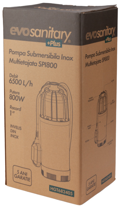 Pompă Submersibilă Inox 800W SPI800 - imagine 2