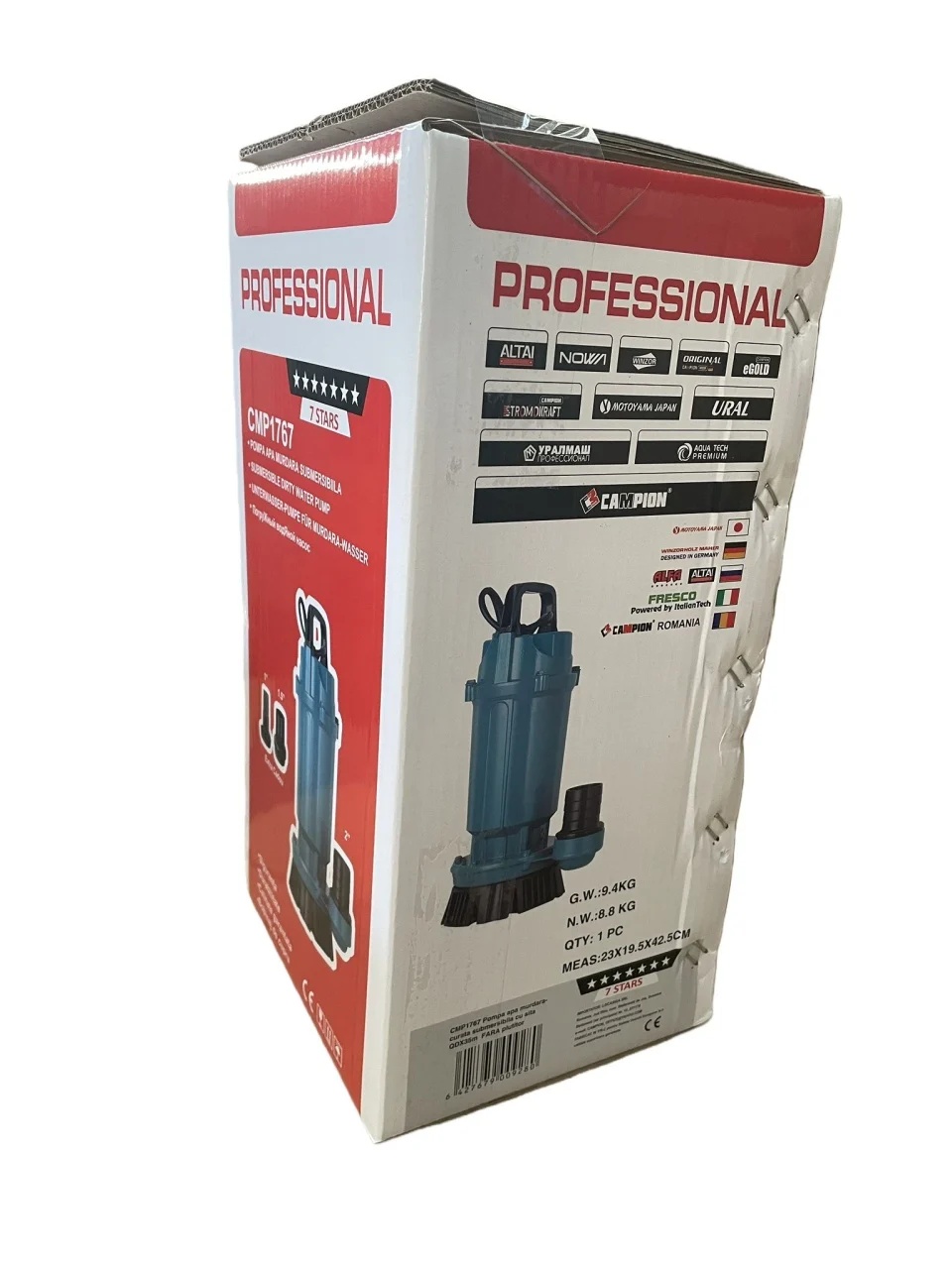 Pompa submersibila apa murdara cu plutitor, 750w, 1hp, 3mc/h, 25m inaltime, 2860rpm, Campion PROFESSIONAL CMP1766F - imagine 2