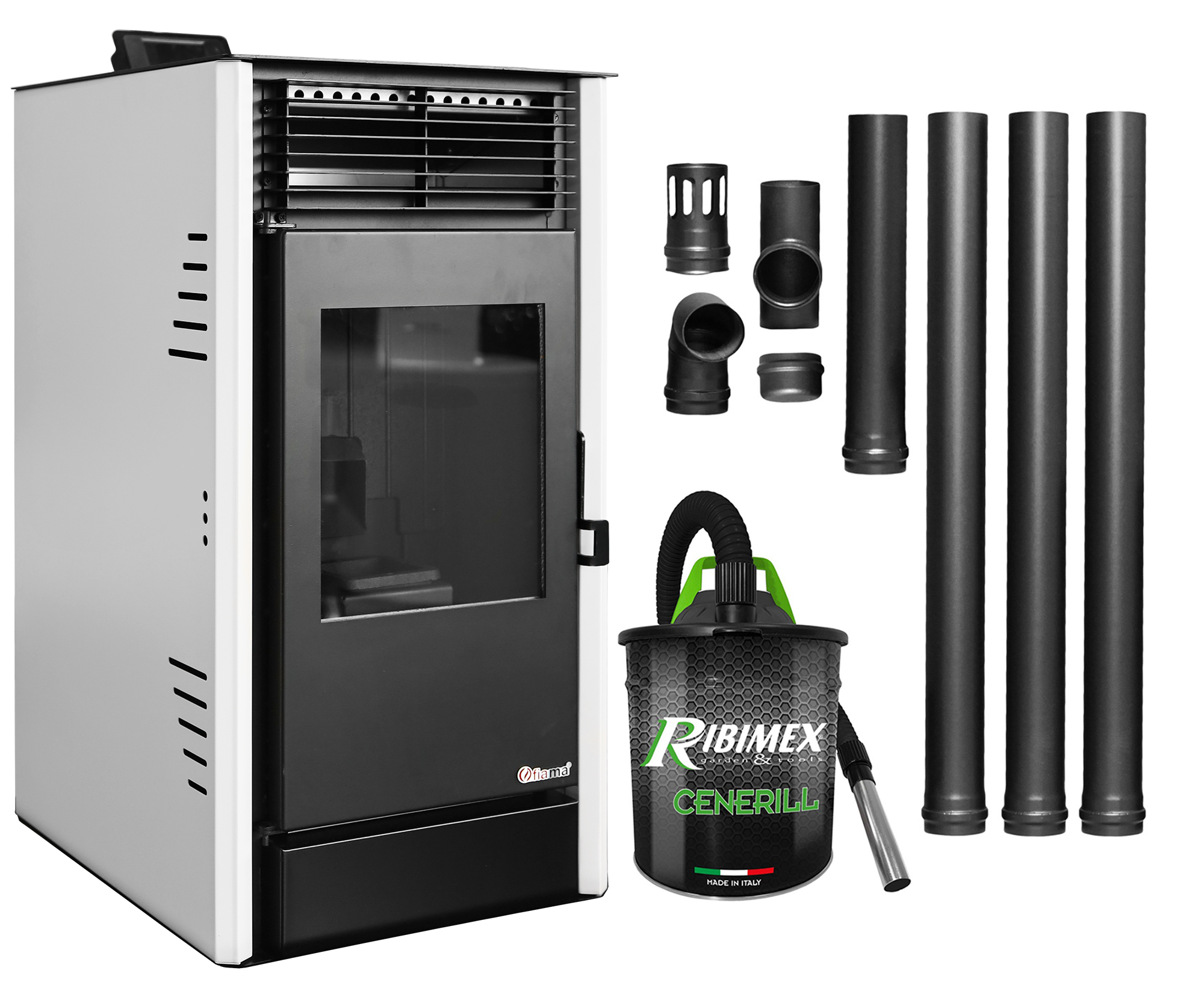 Pachet Semineu Fiama Fuoco 8KW WiFi + Accesorii