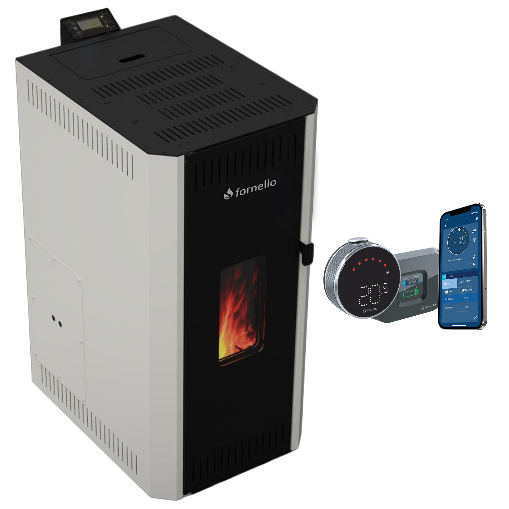 Fornello CALORE 25kW - Termosemineu WiFi Control - imagine 2