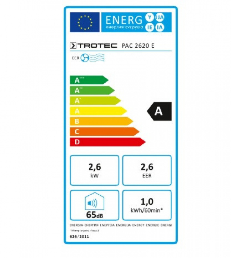 Trotec PAC 2620 E - AC Portabil WiFi 9000 BTU - imagine 8