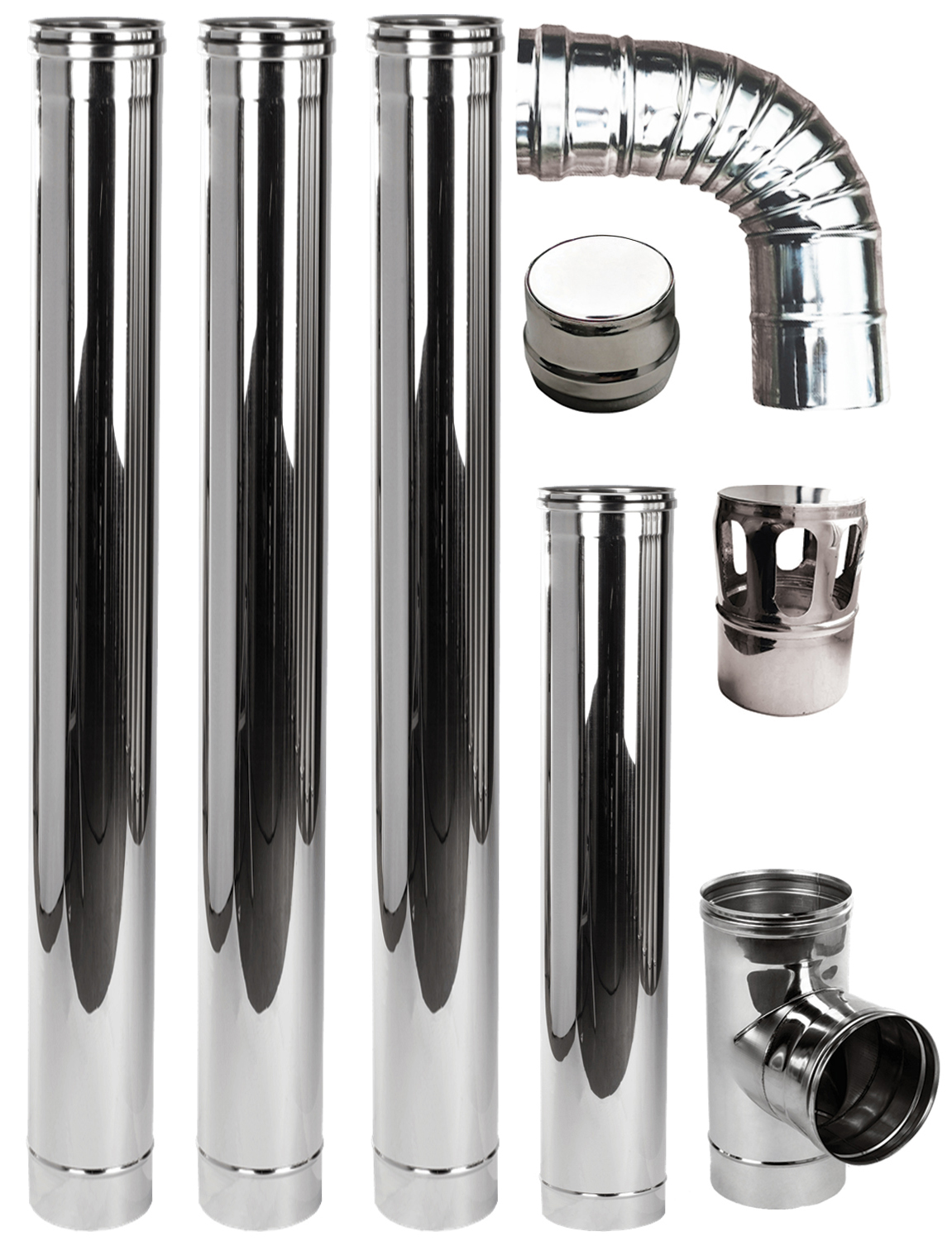 Kit Cos Fum INOX Fornello 120mm - 3.5m