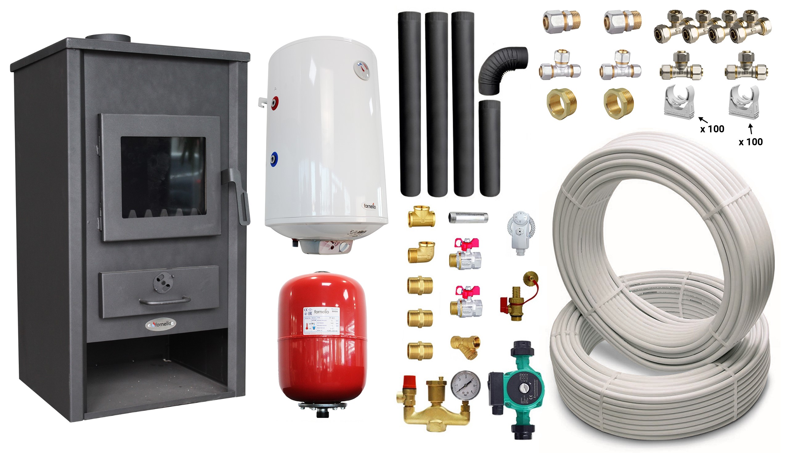 Pachet Termosemineu Fornello B2E 14kW Complet