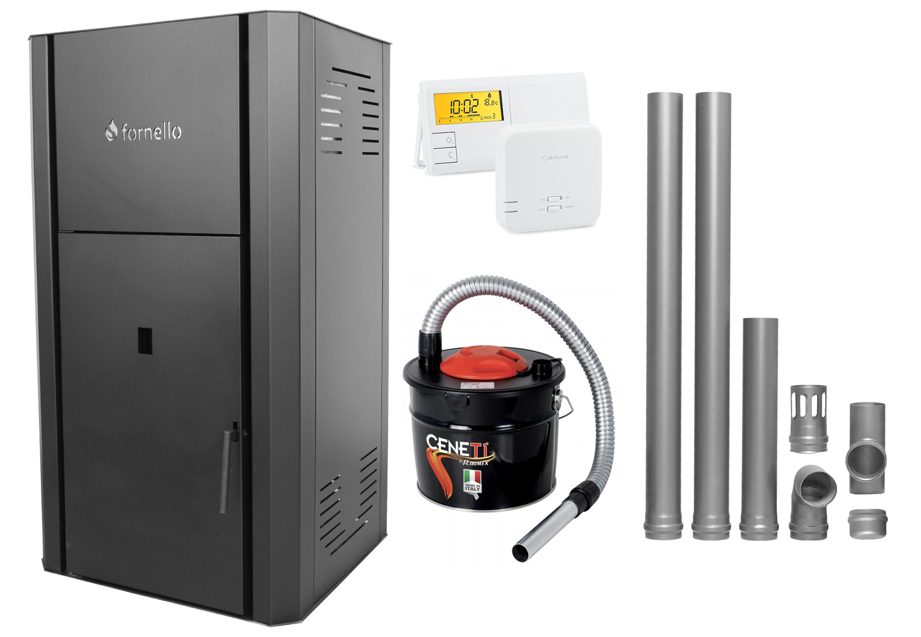 Centrala peleti Fornello Primo 25kW - Pachet complet