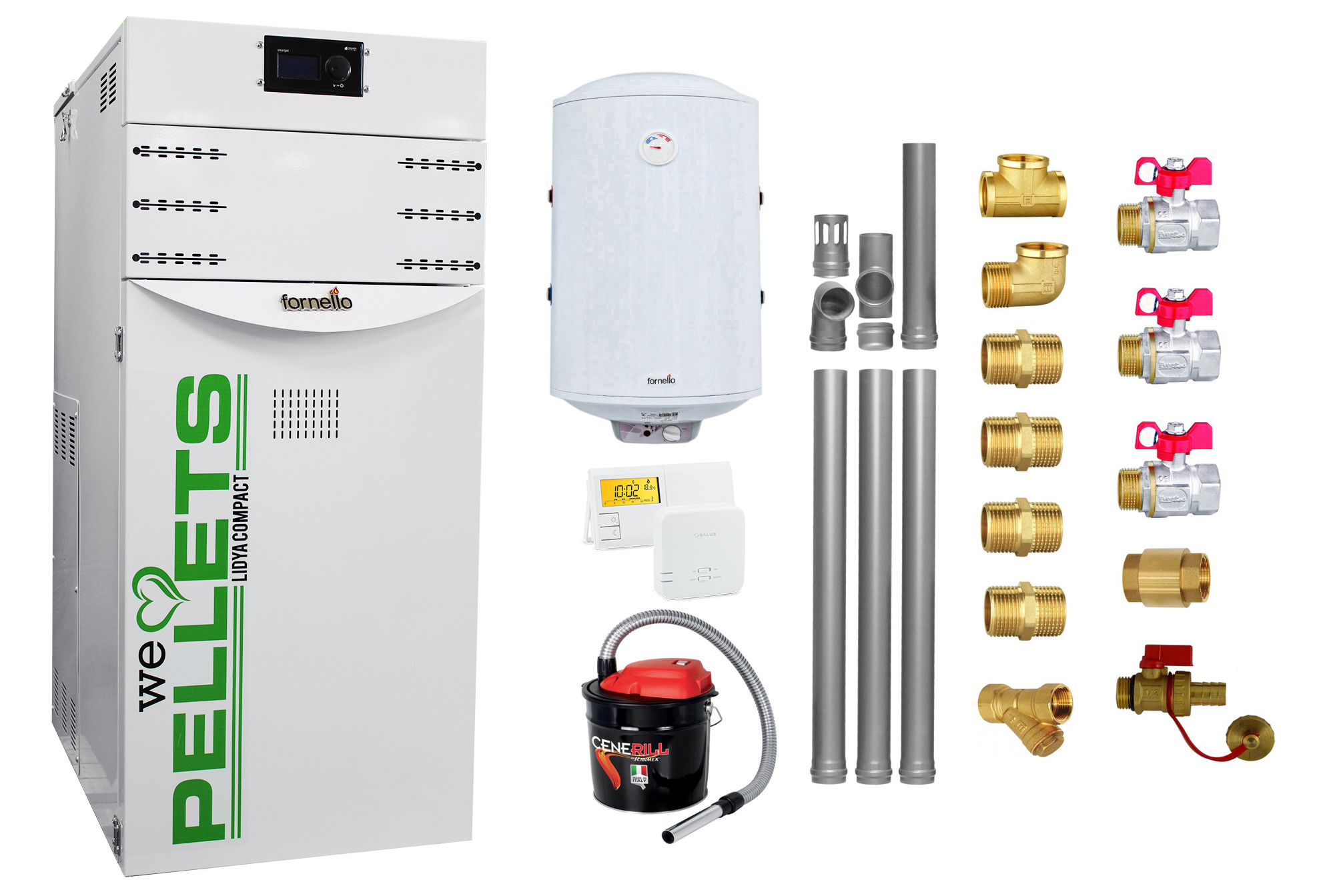 Centrala Peleti Fornello Lidya 25kW Complet Echipat