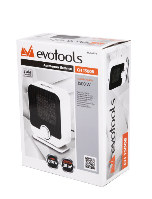 Aeroterma Electrica 1500W Ceramica Evotools - imagine 3