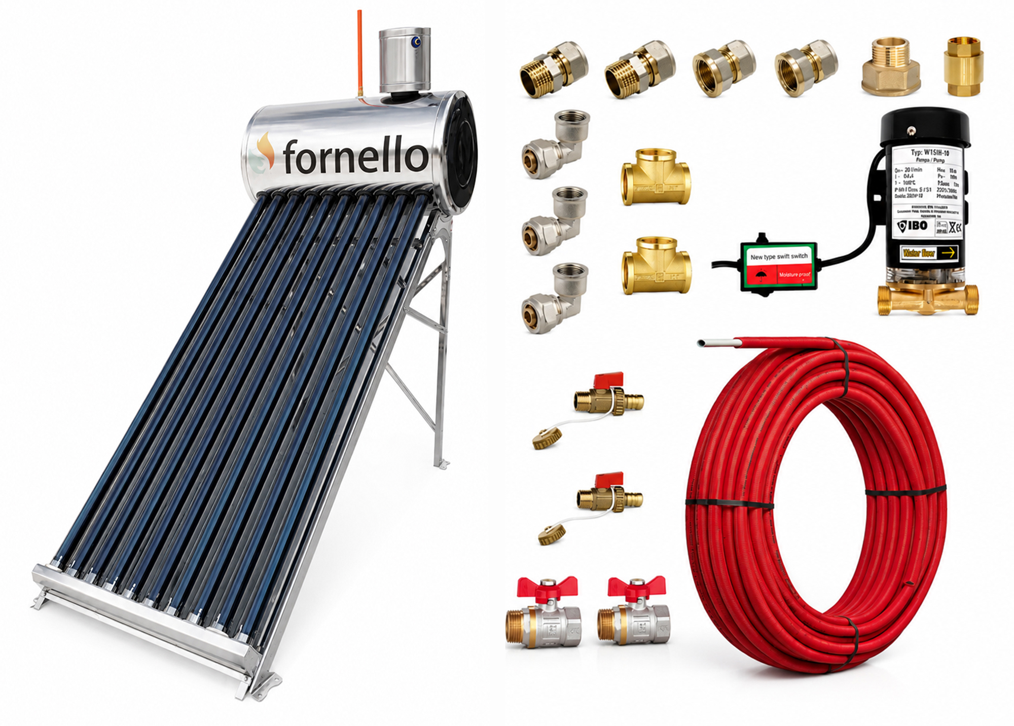 Pachet Solar Fornello 82L - 10 Tuburi Vidate - imagine 2